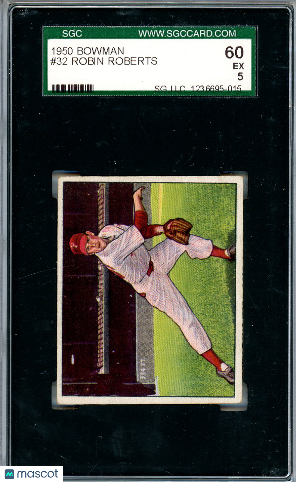 1950 Bowman Robin Roberts #32 SGC 5 Philadelphia Phillies - Graded Sports Cards