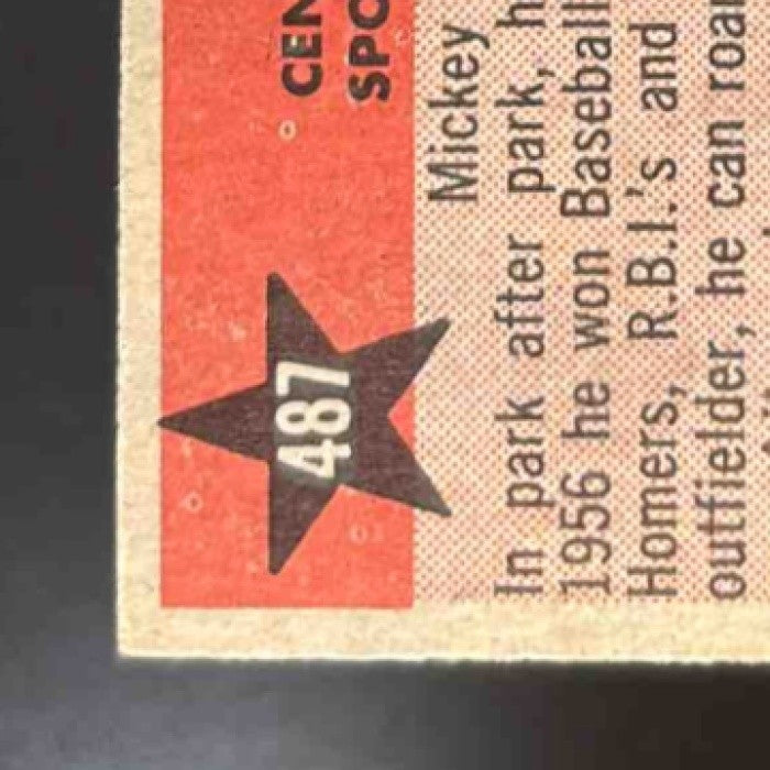 1958 Topps Mickey Mantle #487 New York Yankees - Sports Cards