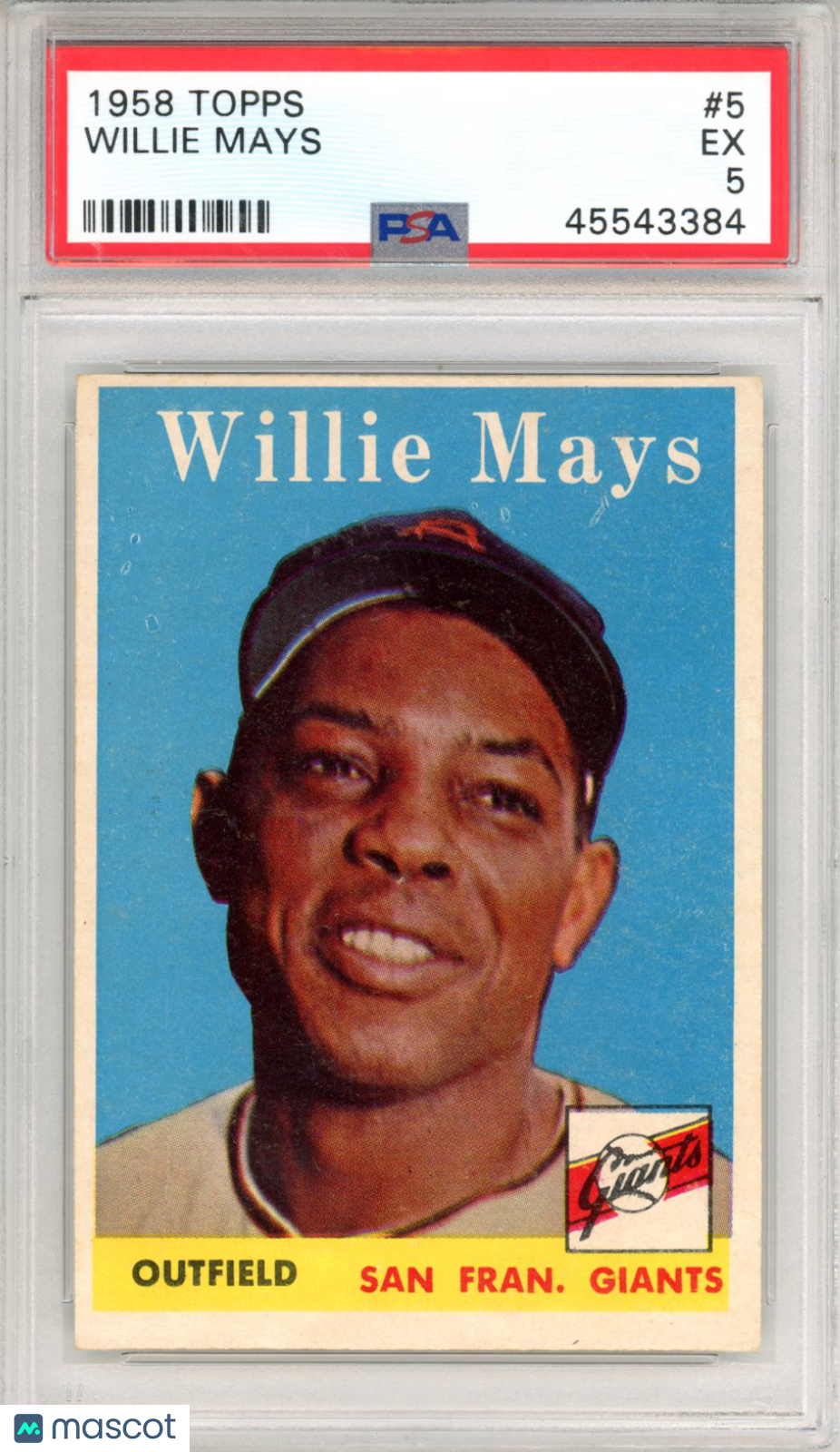 1958 Topps Willie Mays #5 PSA 5 - Graded Sports Cards