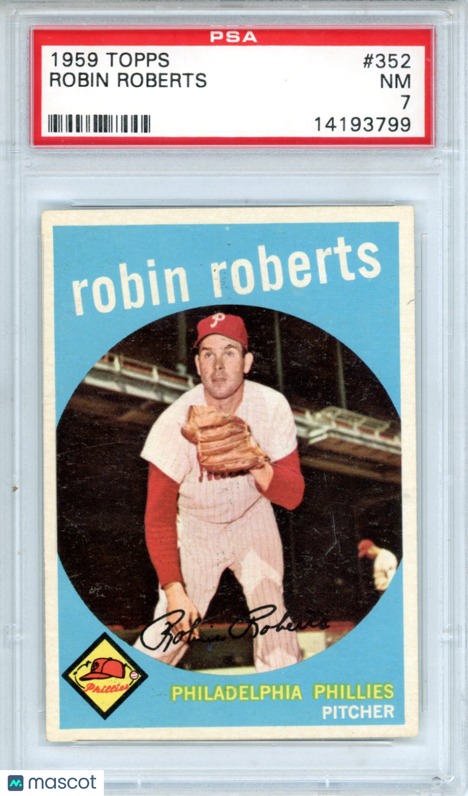 1959 Topps Robin Roberts #352 PSA 7 Philadelphia Phillies - Graded Sports Cards