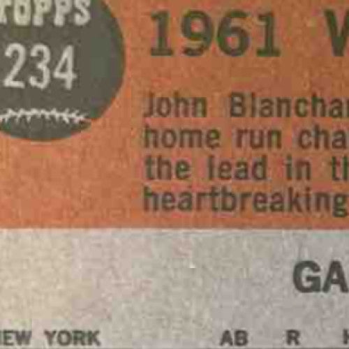 1962 Topps World Series Game #3 - Maris Wins It in the 9th #234 New York Yankees - Sports Cards