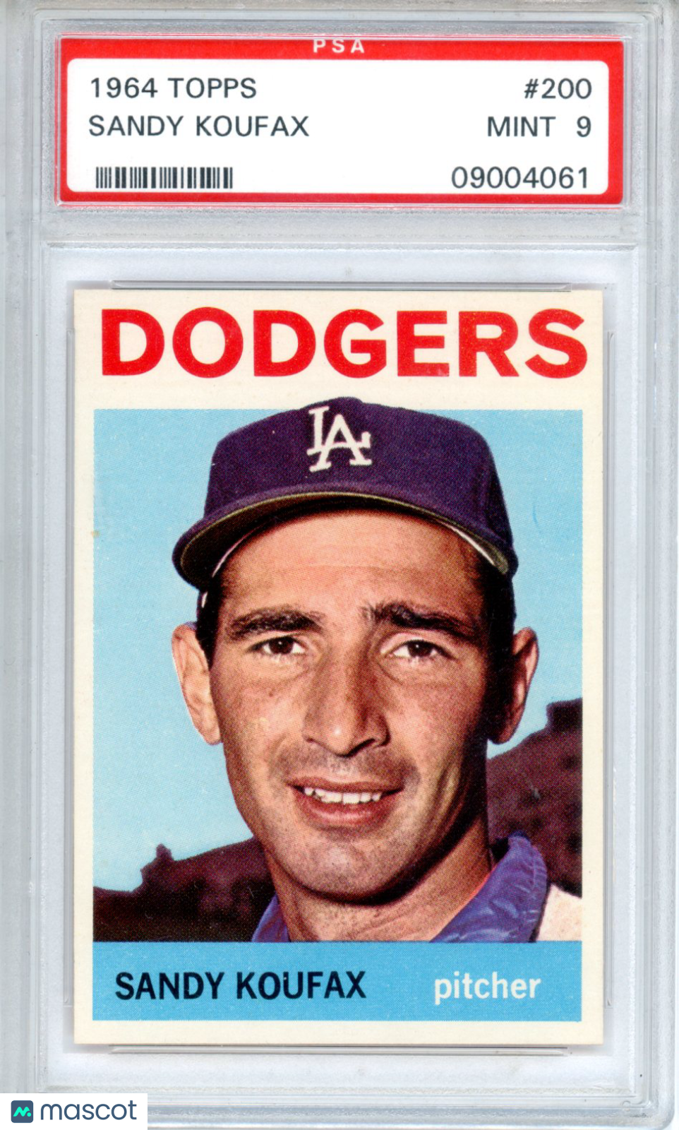 1964 Topps Sandy Koufax #200 PSA 9 - Graded Sports Cards