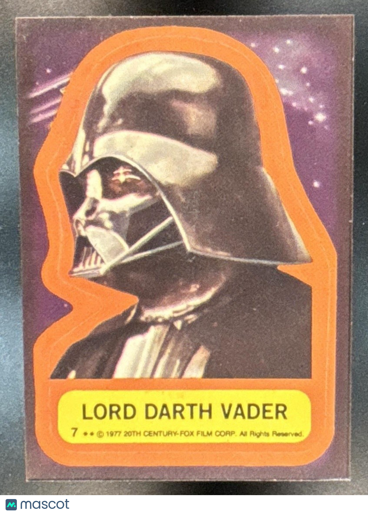 1977 Topps Star Wars Lord Darth Vader Stickers #7 - Non-Sports Cards