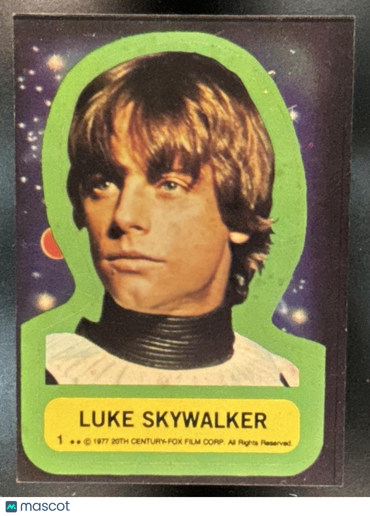 1977 Topps Star Wars Luke Skywalker Sticker #1 - Non-Sports Cards