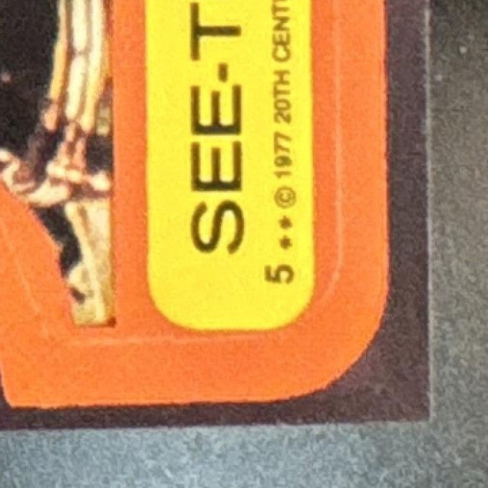 1977 Topps Star Wars See-Threepio Sticker #5 - Non-Sports Cards