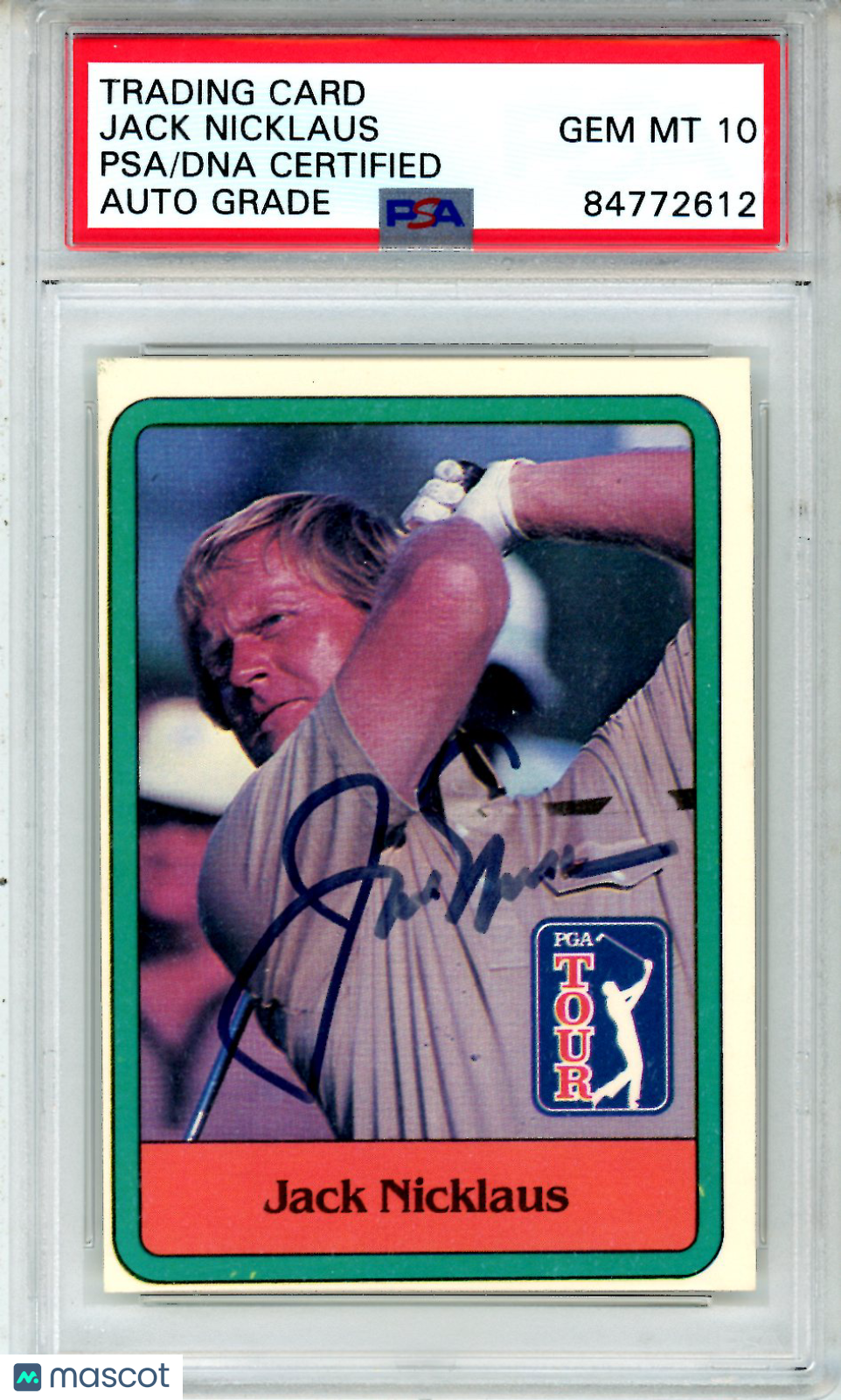 1981 Donruss Golf Jack Nicklaus RC Auto PSA Authentic On Card GEM MINT AU 10 HOF - Graded Sports Cards