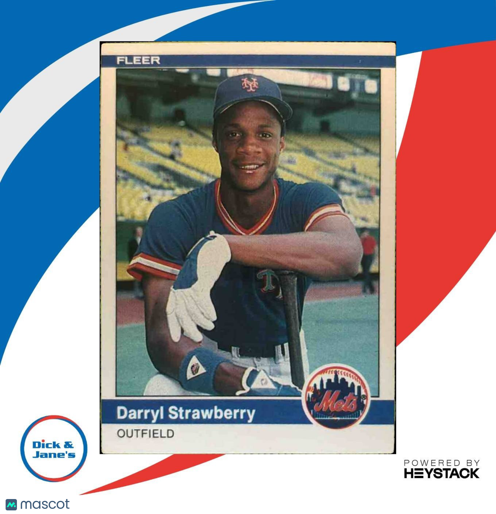 1984 Fleer Darryl Strawberry #599 RC New York Mets - Sports Cards