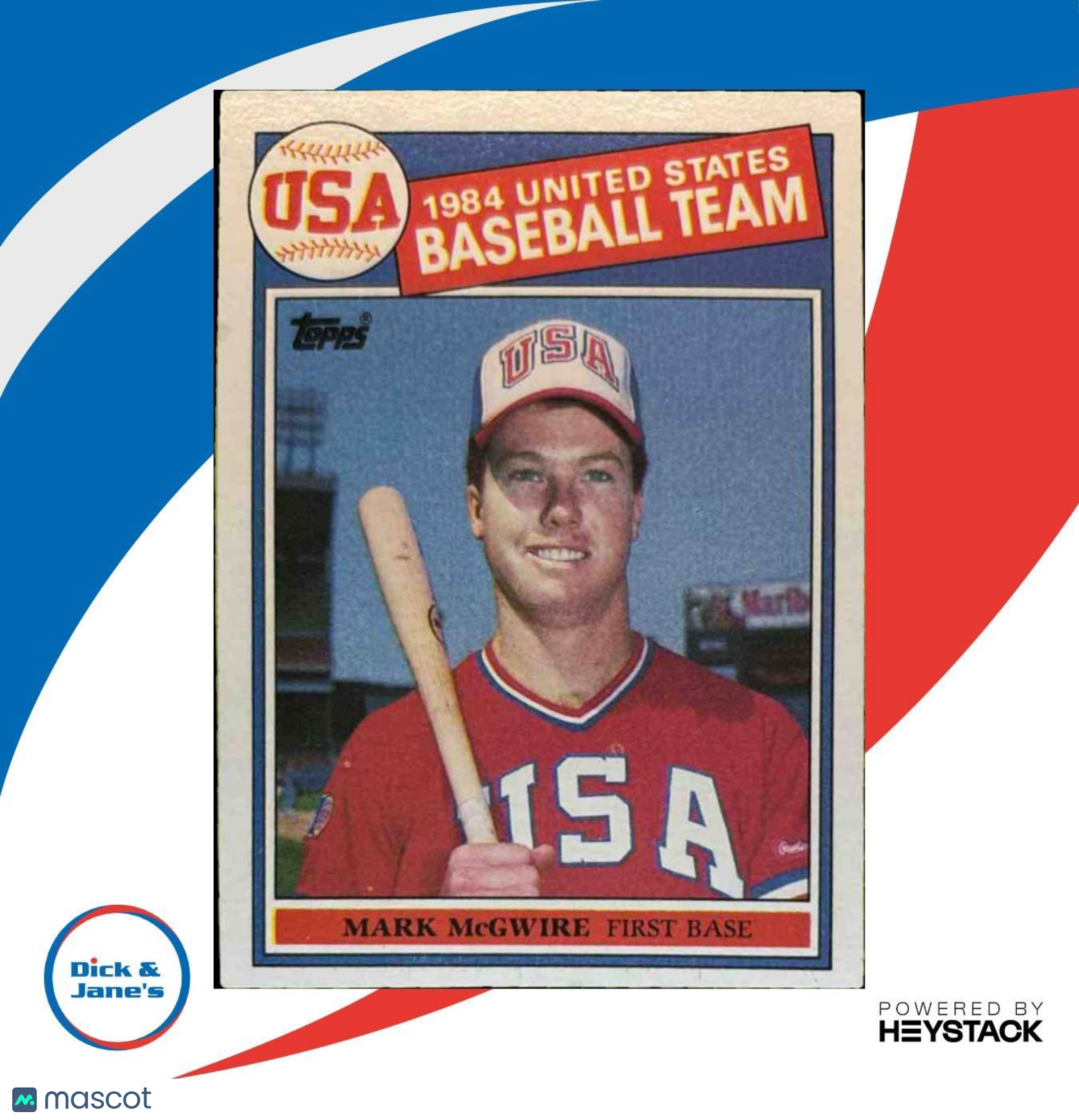 1985 Topps Mark McGwire #401 RC USA - Sports Cards