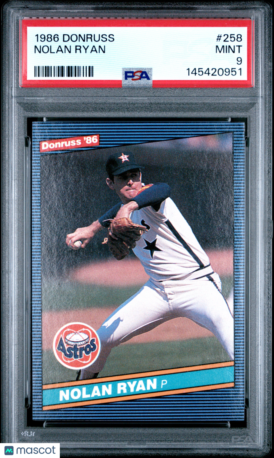 1986 Donruss Nolan Ryan #258 PSA 9 - Graded Sports Cards