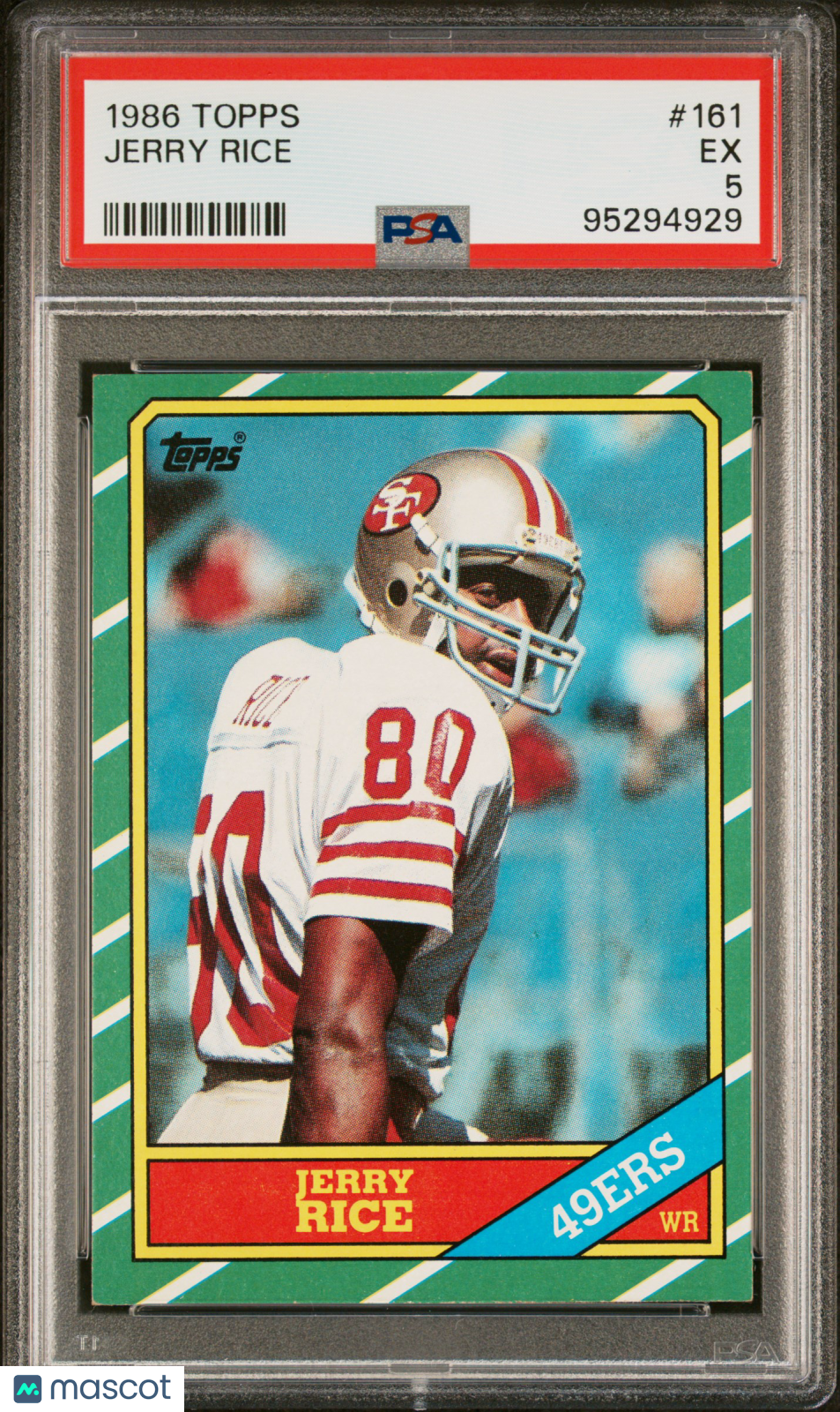 1986 Topps Jerry Rice Rookie #161 PSA 5 San Francisco 49ers - Graded Sports Cards