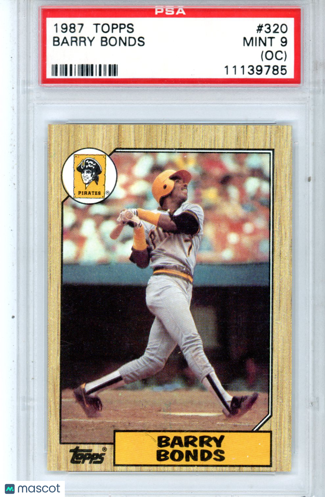 1987 Topps Barry Bonds Rookie #320 PSA 9 (OC) Pittsburgh Pirates - Graded Sports Cards