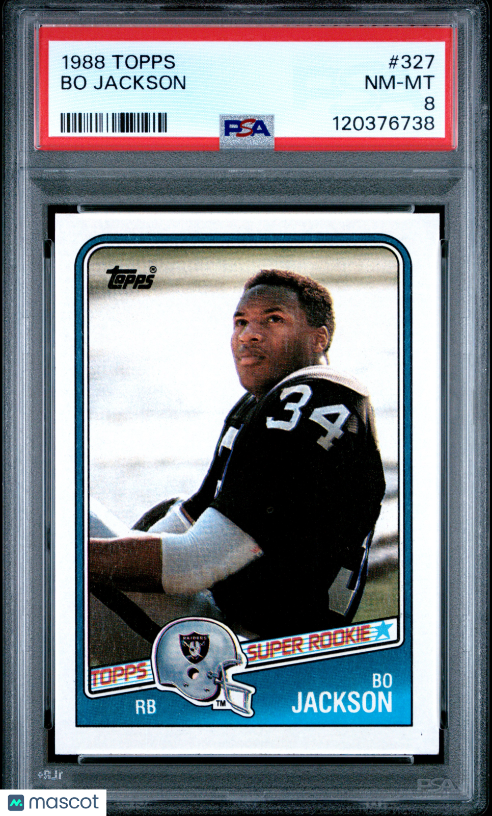 1988 Topps Bo Jackson #327 PSA 8 - Graded Sports Cards