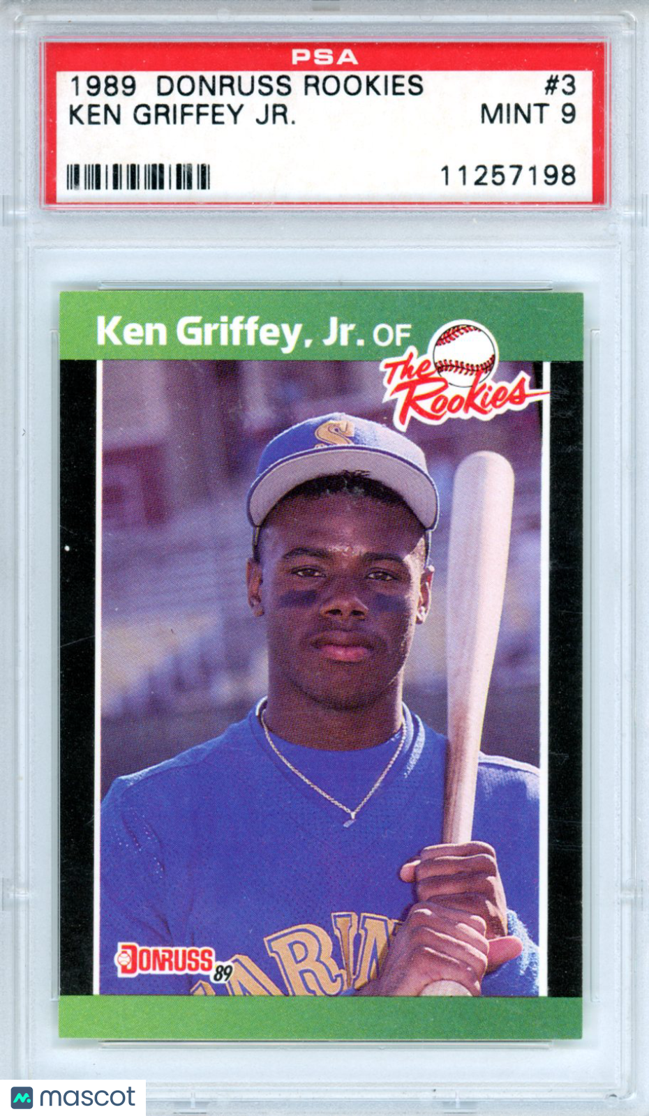 ken griffey jr. graded cards 1989 Donruss Rookies Ken Griffey JR. #3 PSA 9