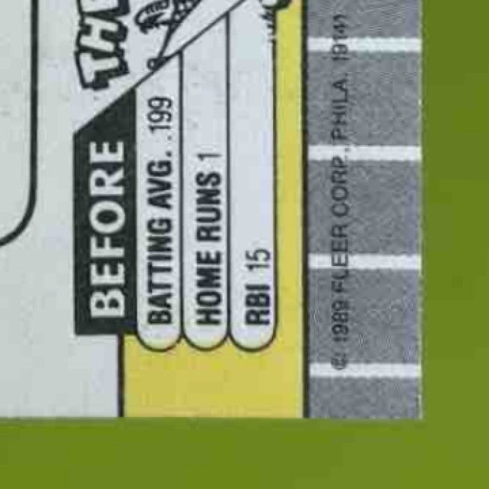 1989 Fleer Bill Ripken #616a FF ERROR ON BAT Baltimore Orioles - Sports Cards