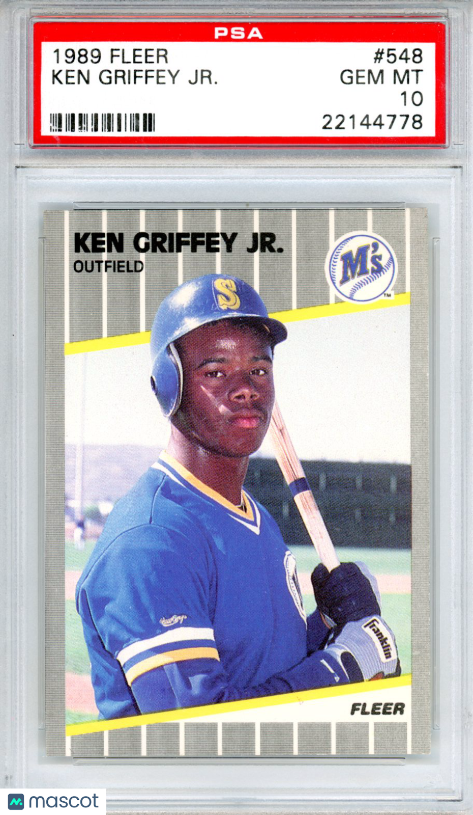 ken griffey jr graded cards 1989 Fleer Ken Griffey JR. #548 PSA 10