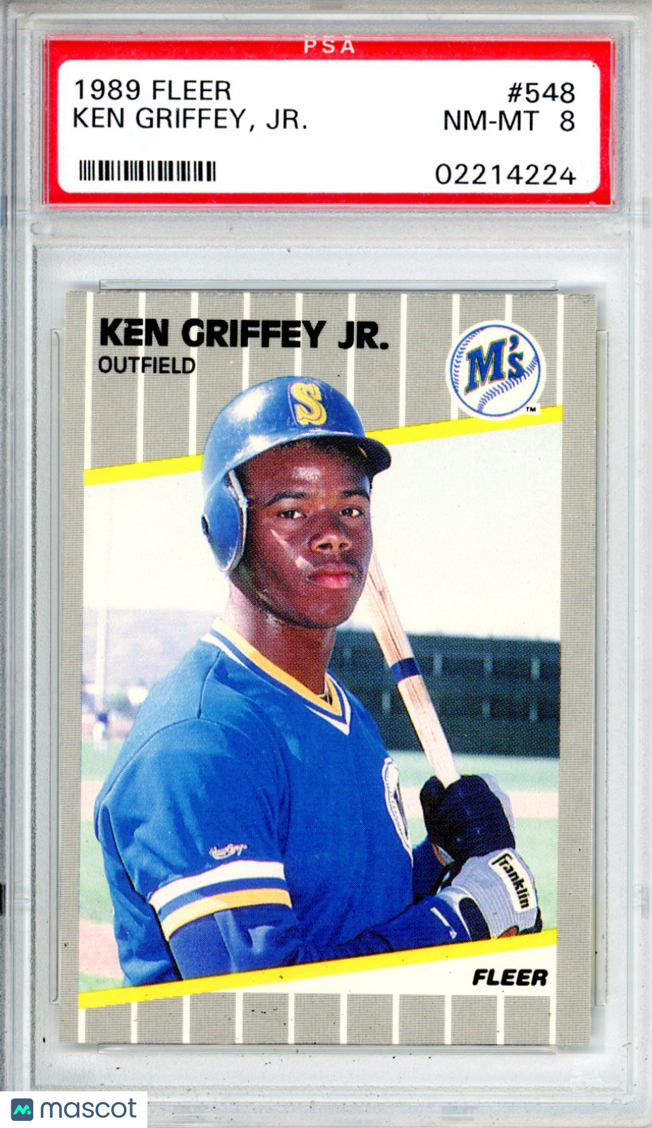1989 Fleer Ken Griffey Jr Rookie #548 PSA 8 Seattle Mariners - Graded Sports Cards