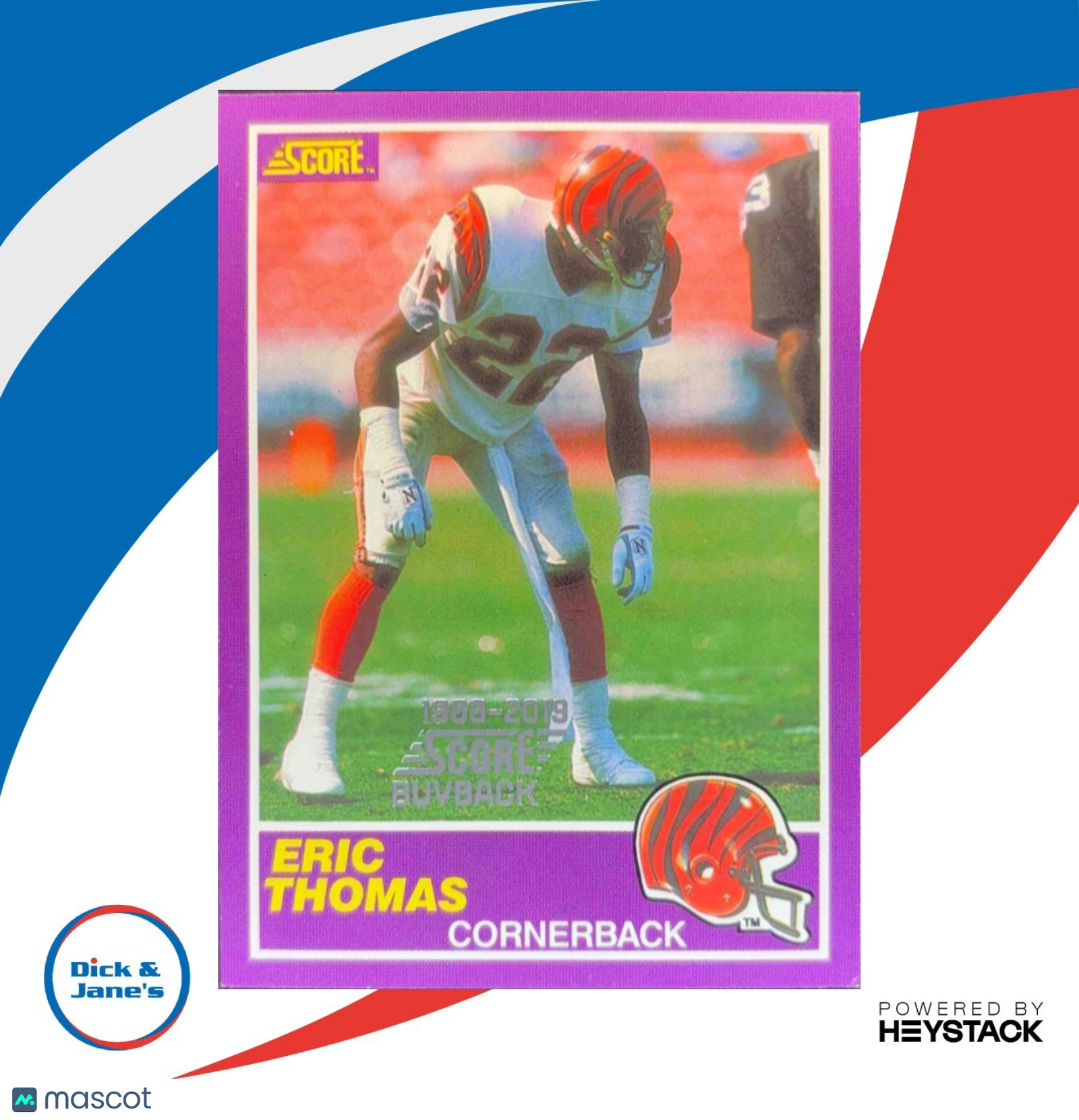 1989 Score Supplemental Eric Thomas #394S RC Cincinnati Bengals Buyback Stamped - Sports Cards