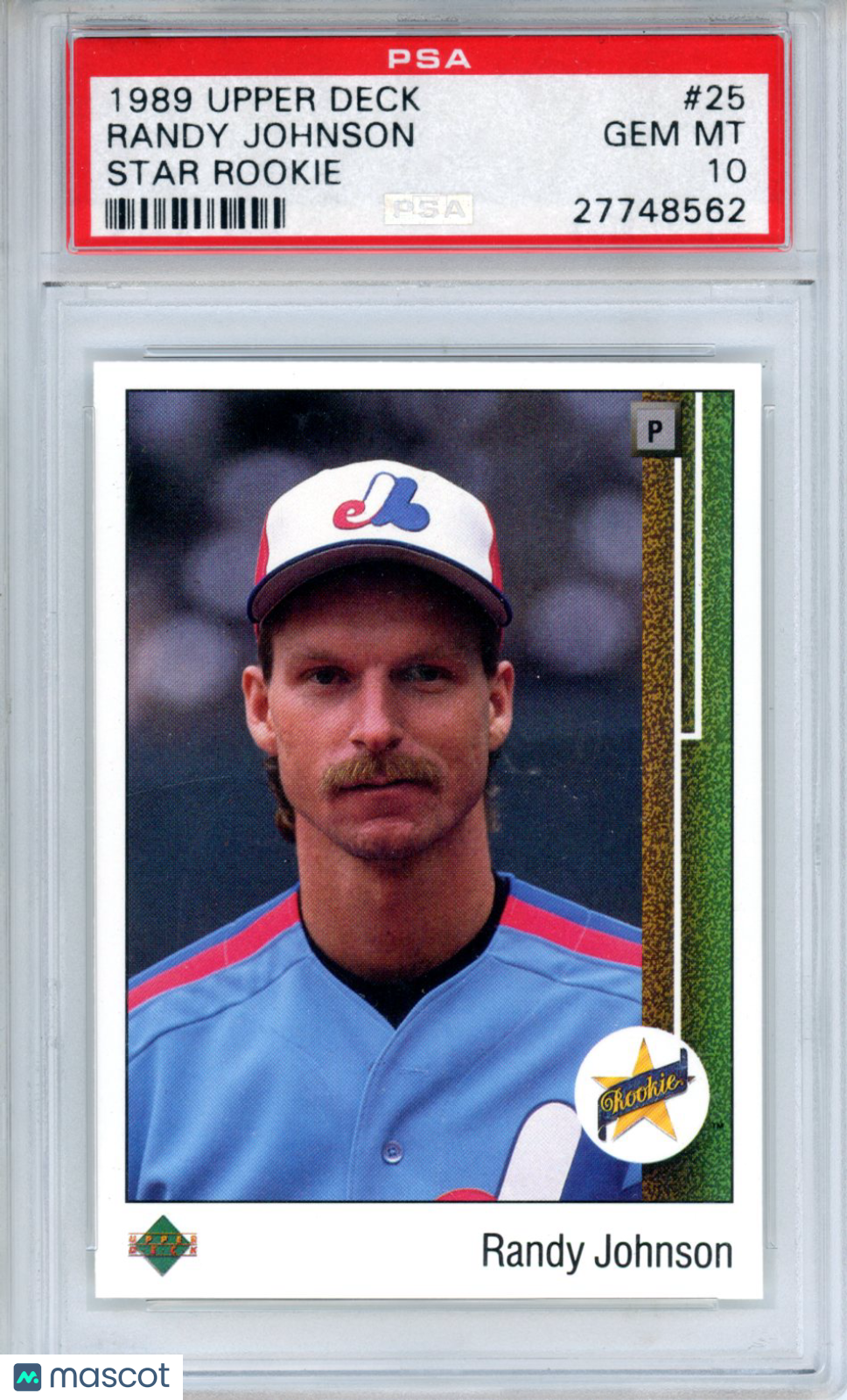 1989 Upper Deck Randy Johnson Star Rookie #25 PSA 10 GEM MINT Montreal Expos - Graded Sports Cards