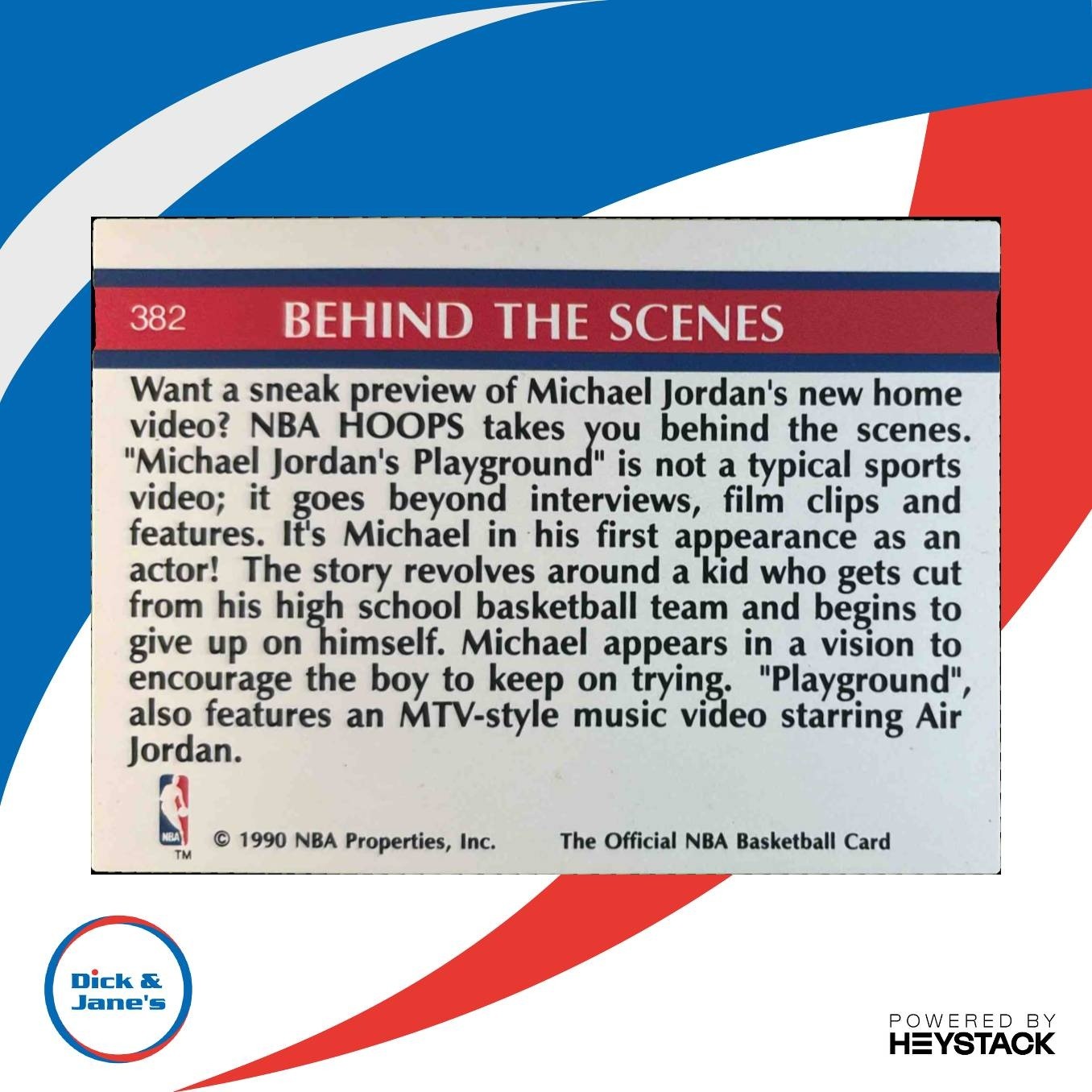 1990-91 Hoops ’Michael Jordan s Playground’ B #382 Chicago Bulls - Sports Cards