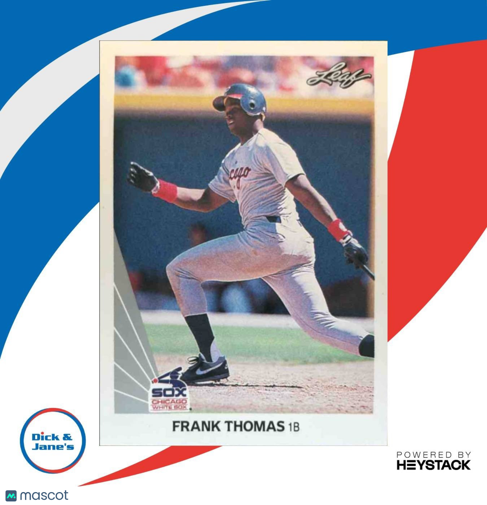 1990 Leaf Frank Thomas #300 RC Chicago White Sox - Sports Cards