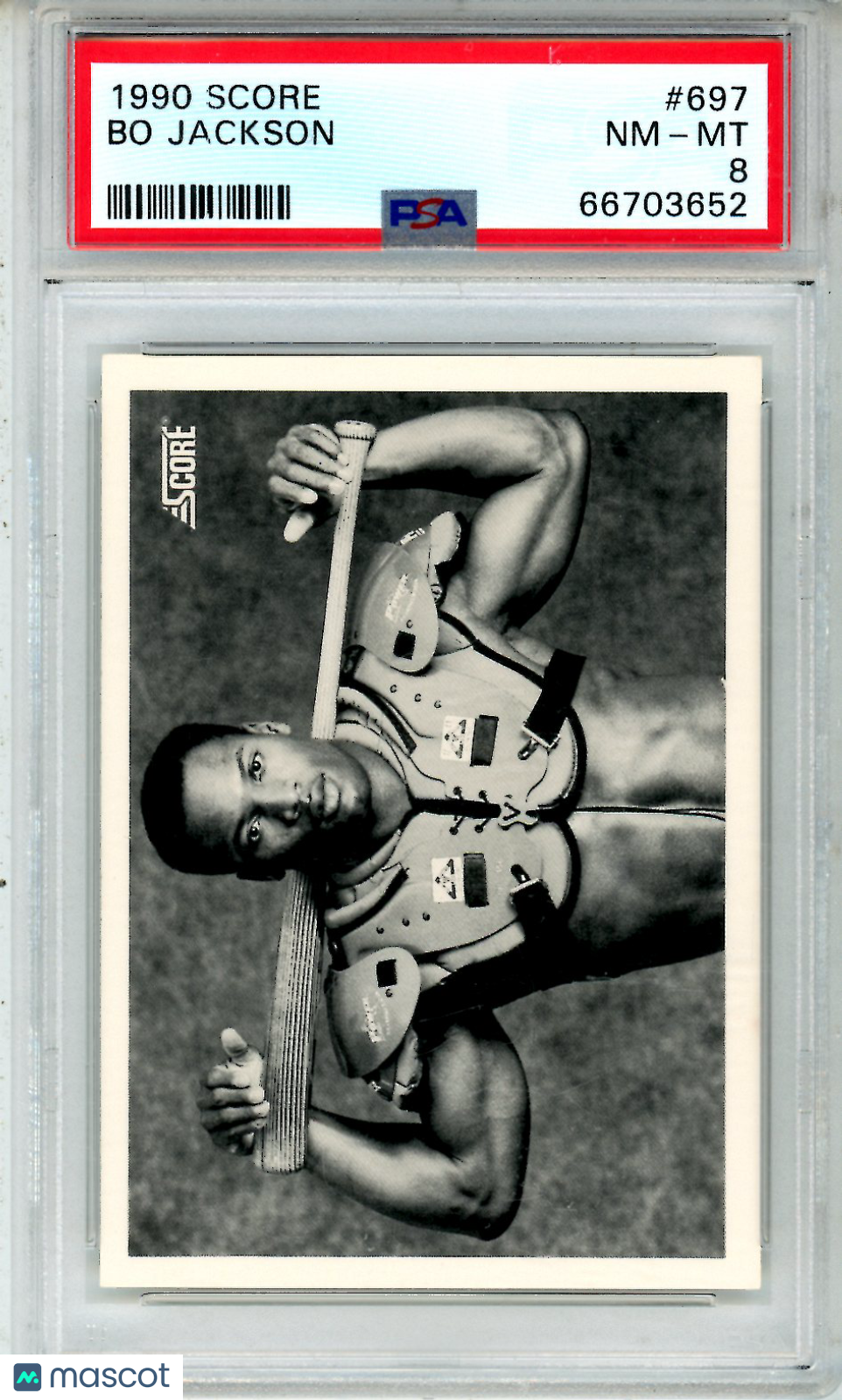 1990 Score Bo Jackson #697 PSA 8 Kansas City Royals Famous NIKE Poster - Graded Sports Cards