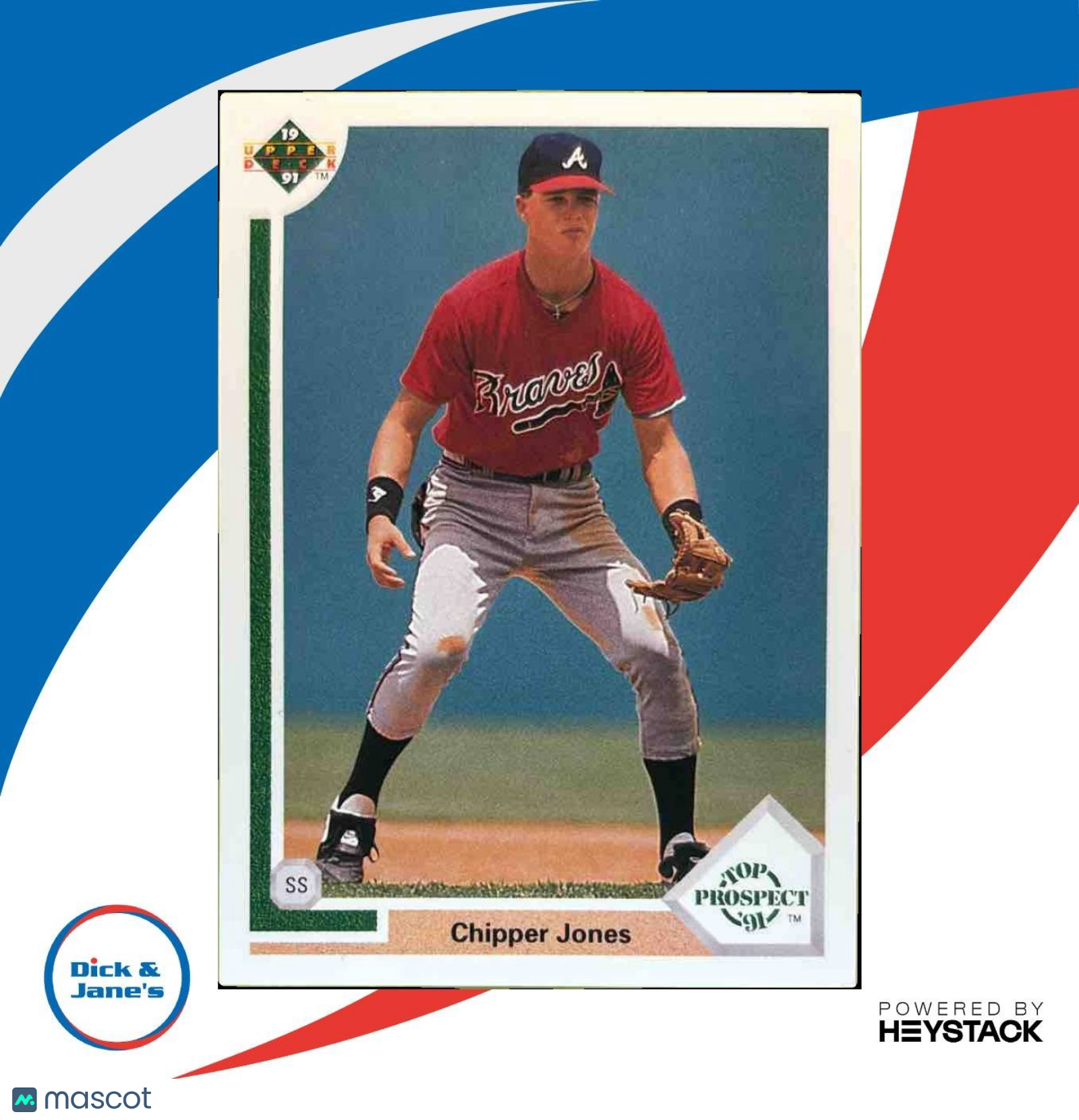 1991 Upper Deck Chipper Jones #55 RC Atlanta Braves - Sports Cards