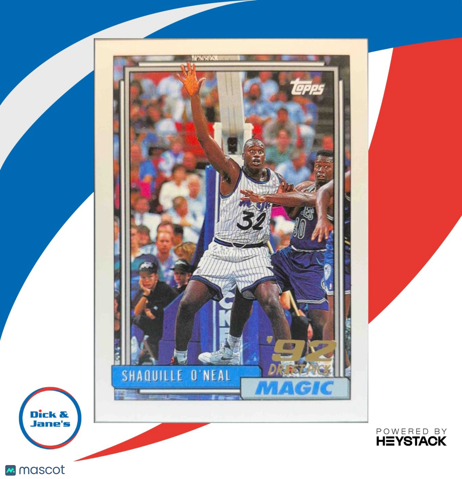 1992-93 Topps Shaquille O’Neal #362 RC Orlando Magic DJ1 - Sports Cards