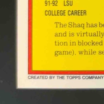 1992-93 Topps Shaquille O’Neal #362 RC Orlando Magic DJ1 - Sports Cards