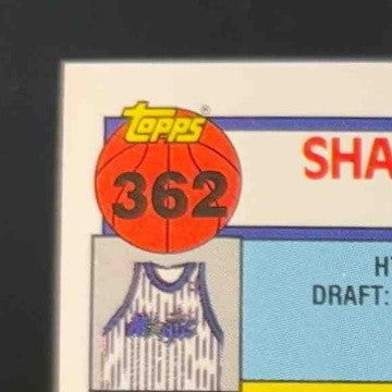1992-93 Topps Shaquille O’Neal #362 RC Orlando Magic DJ1 - Sports Cards