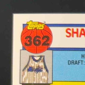 1992-93 Topps Shaquille O’Neal #362 RC Orlando Magic DJ2 - Sports Cards