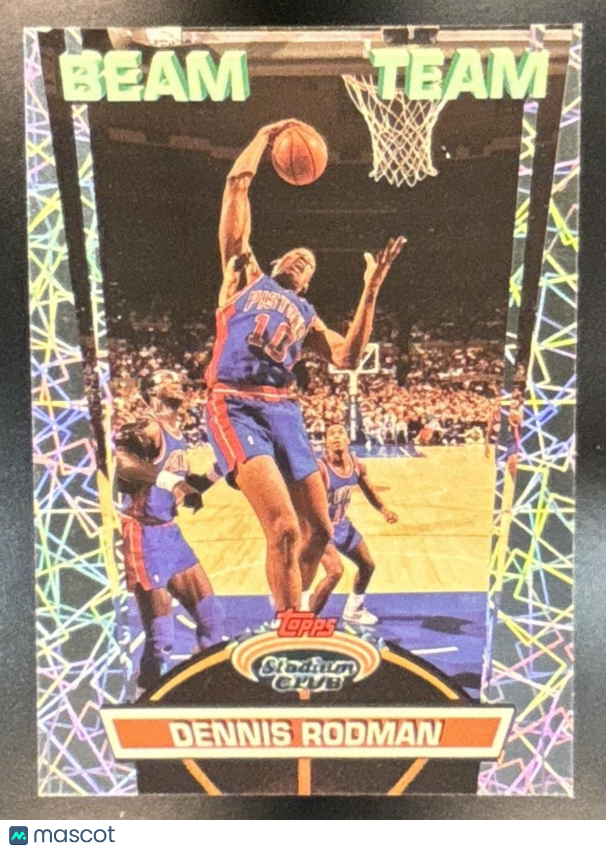 1992-93 Topps Stadium Club Dennis Rodman Beam Team #19 Detroit Pistons - Sports Cards