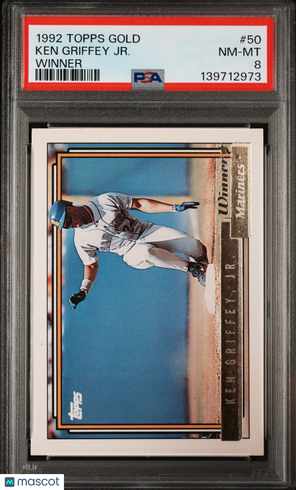 1992 Topps Gold Ken Griffey JR. Winner #50 PSA 8 - Graded Sports Cards