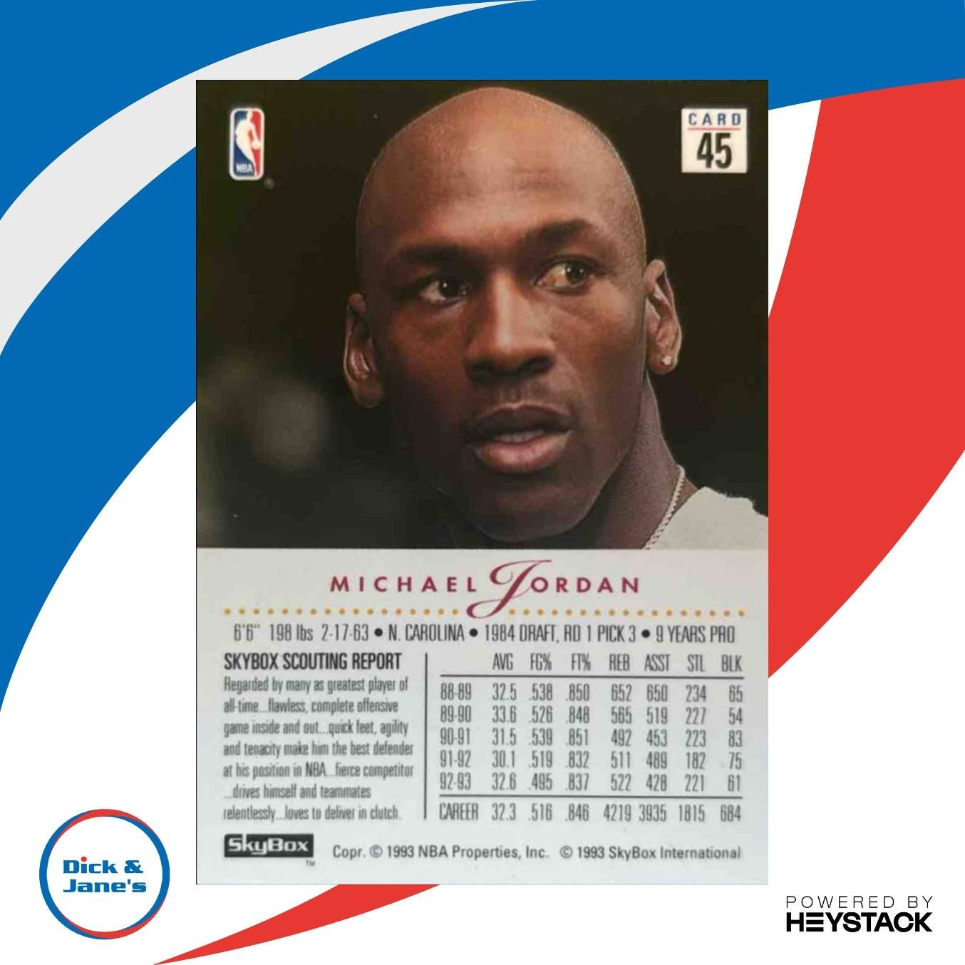 1993-94 Skybox Premium Michael Jordan #45 Chicago Bulls - Sports Cards
