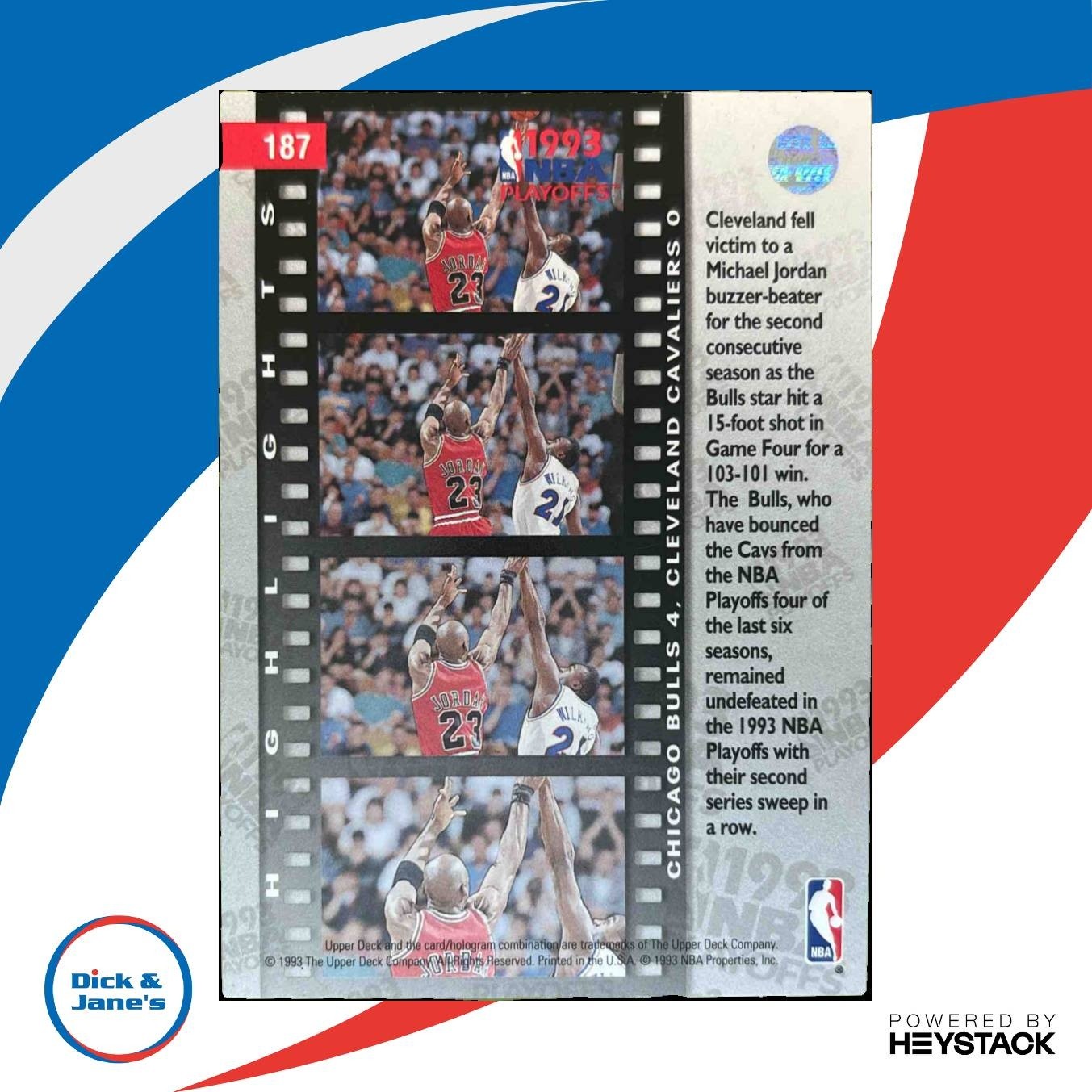 1993-94 Upper Deck Michael Jordan #187 Phoenix Suns - Sports Cards