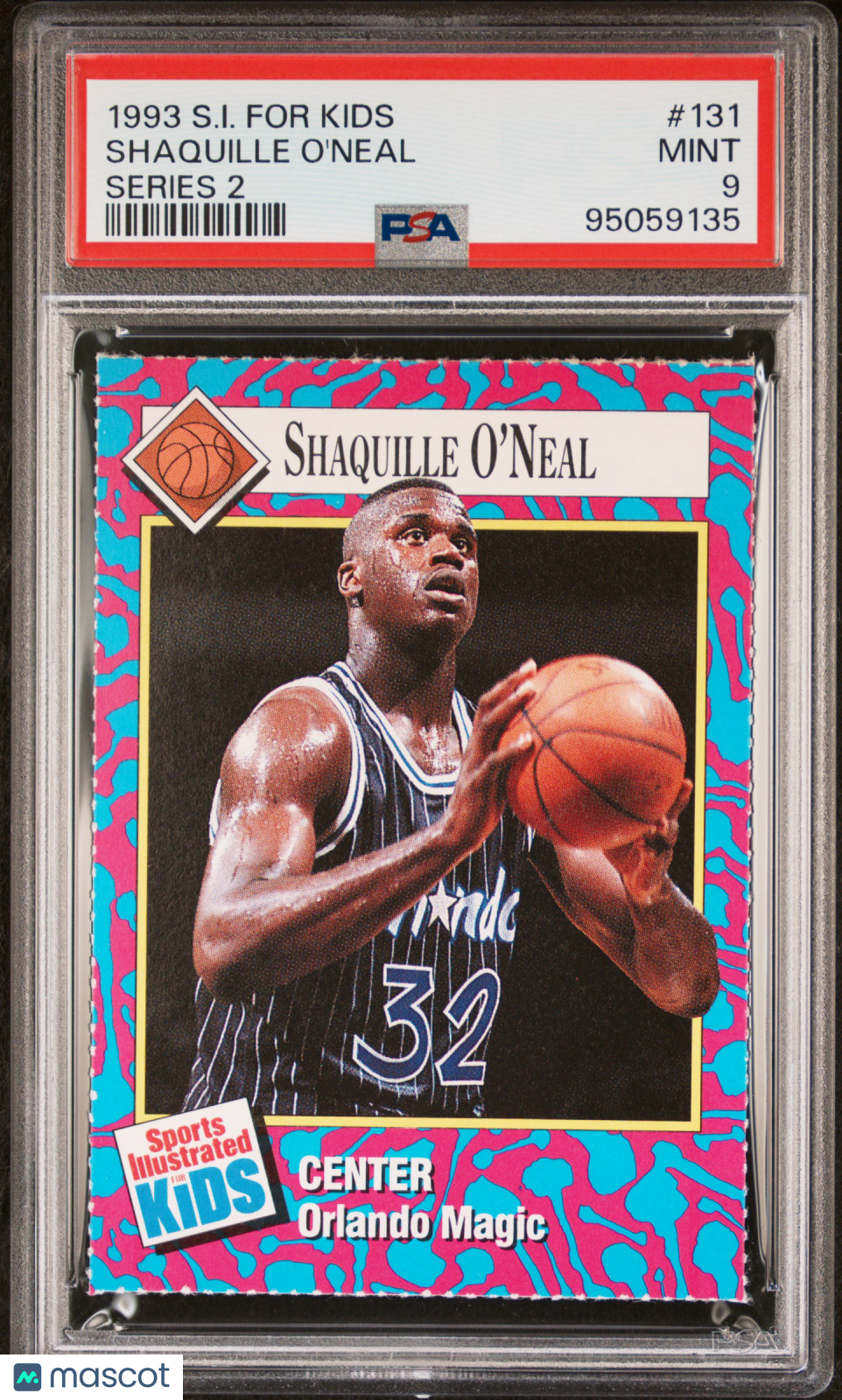 1993 S.I. For Kids Series 2 Shaquille O’Neal #131 PSA 9 - Graded Sports Cards