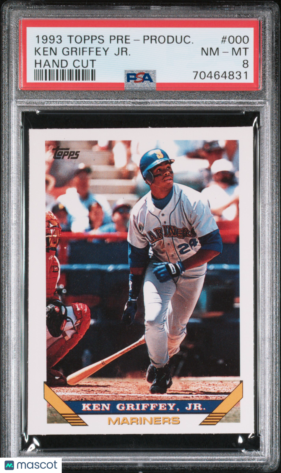 1993 Topps Pre-Production Ken Griffey JR. Hand Cut #000 PSA 8 Seattle Mariners - Graded Sports Cards