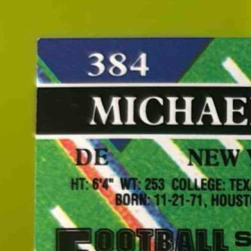 1993 Topps Stadium Club Michael Strahan #384b RC New York Giants - Sports Cards