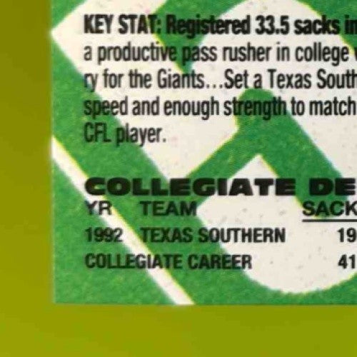 1993 Topps Stadium Club Michael Strahan #384b RC New York Giants - Sports Cards