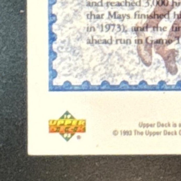 1993 Upper Deck Willie Mays Then and Now #TN18 New York Giants - Sports Cards