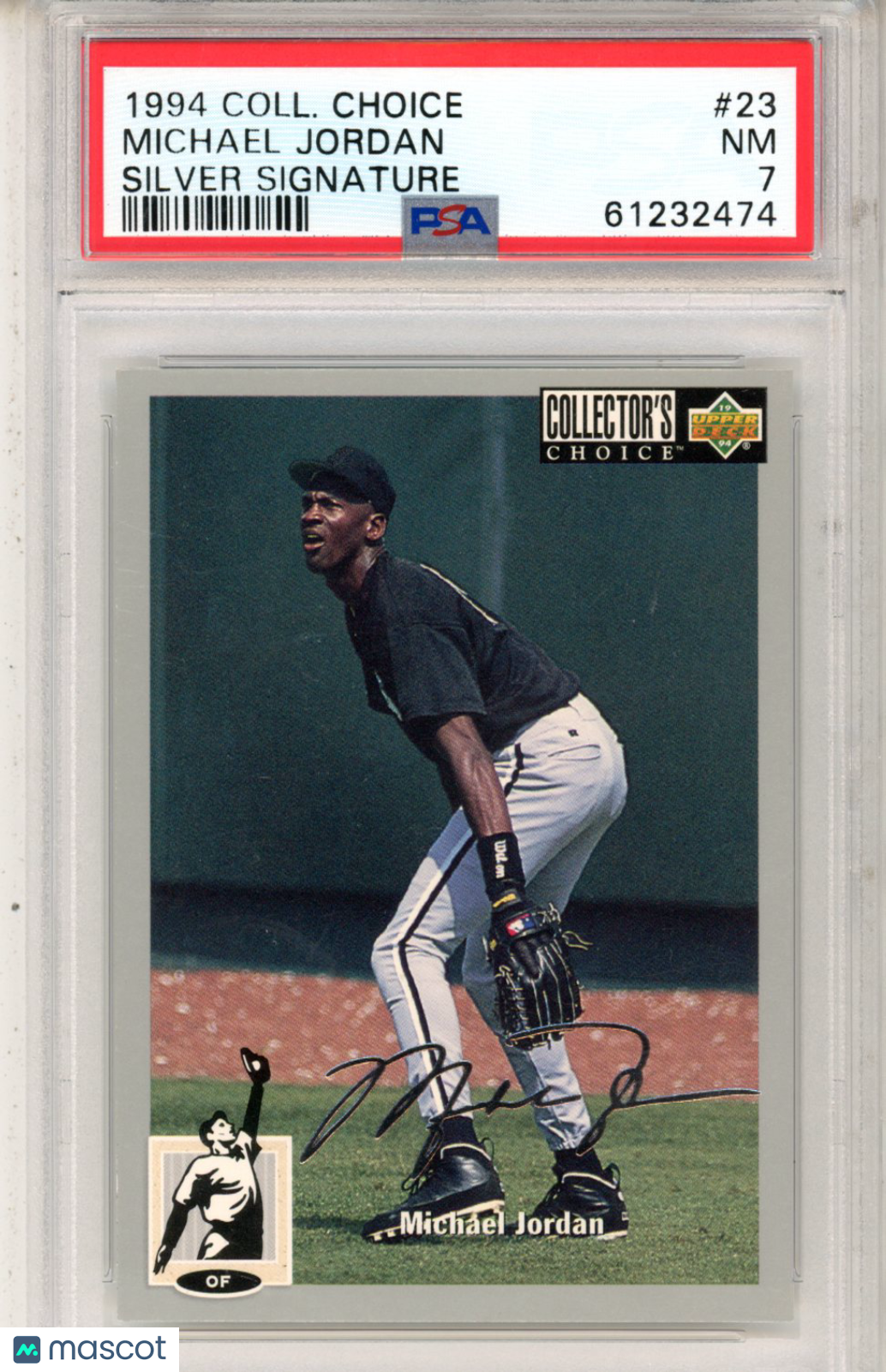 1994 Collector’s Choice Michael Jordan Silver Signature #23 PSA 7 - Graded Sports Cards