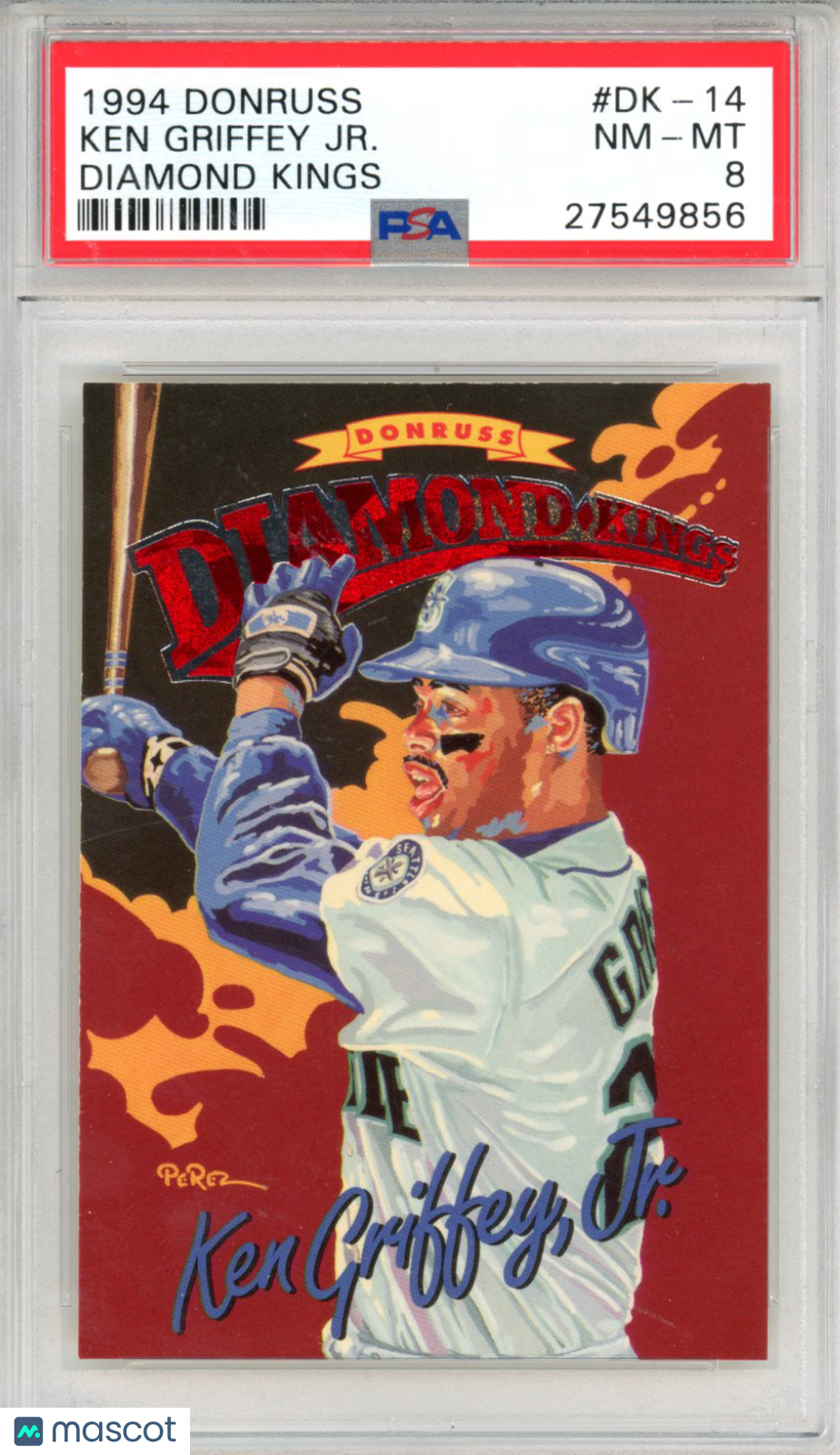1994 Donruss Diamond Kings Ken Griffey JR. #DK-14 PSA 8 - Graded Sports Cards