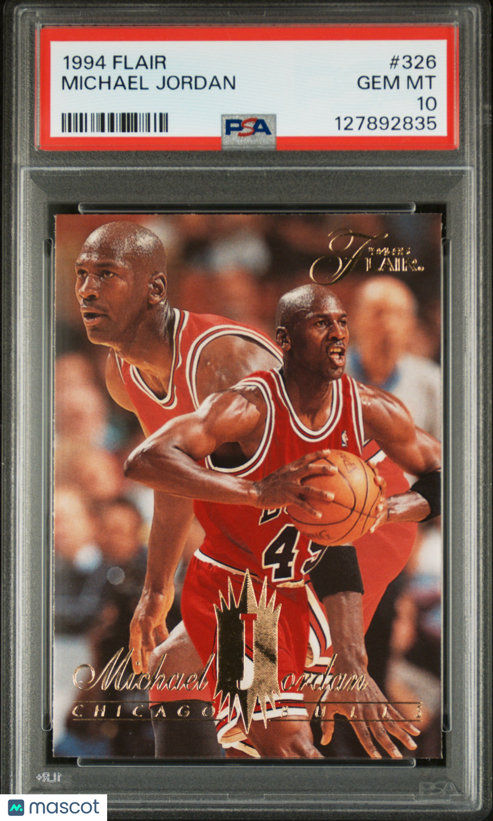 1994 Flair Michael Jordan #326 PSA 10 GEM MINT Chicago Bulls Wearing #45 - Graded Sports Cards