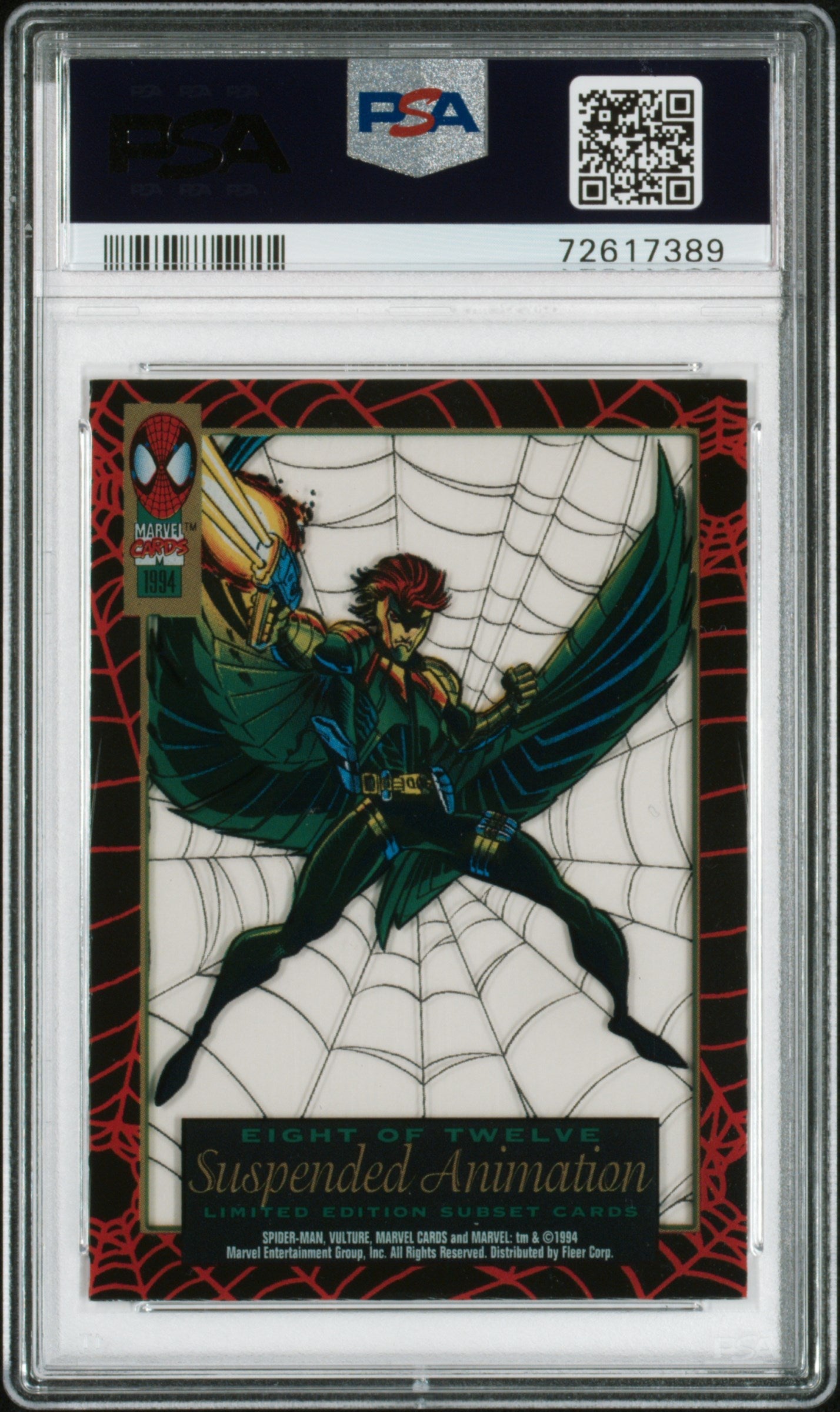 1994 Fleer The Amazing Spider-Man Suspended Animation Vulture #8 PSA 7 - Graded TCG/CCG
