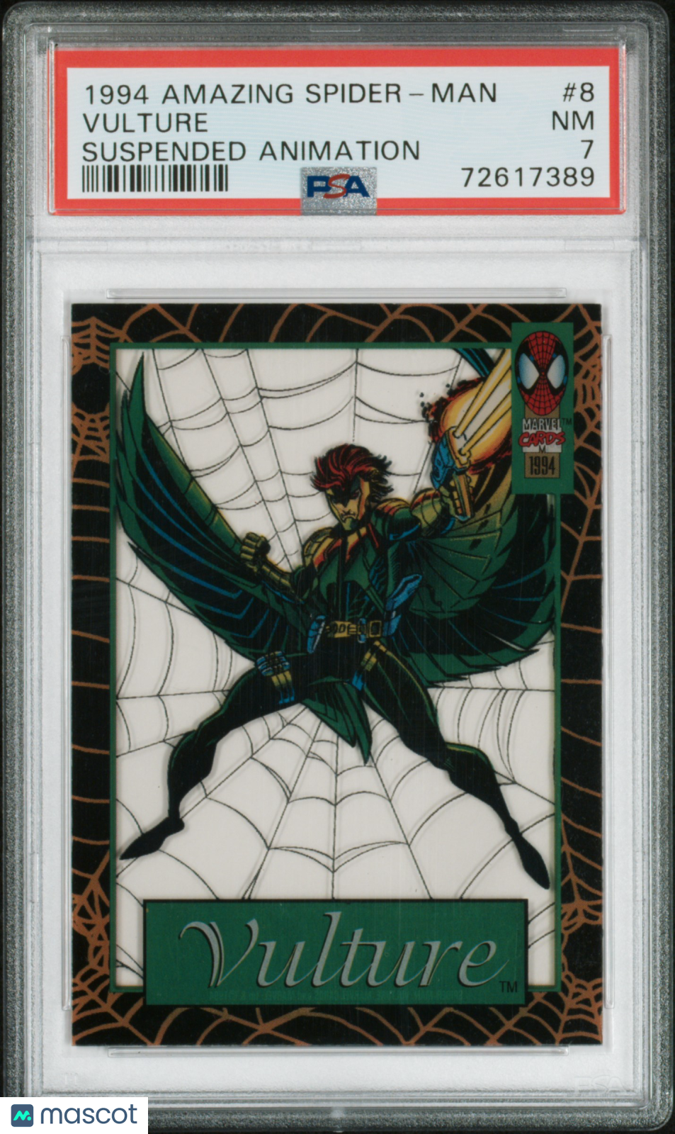 1994 Fleer The Amazing Spider-Man Suspended Animation Vulture #8 PSA 7 - Graded TCG/CCG