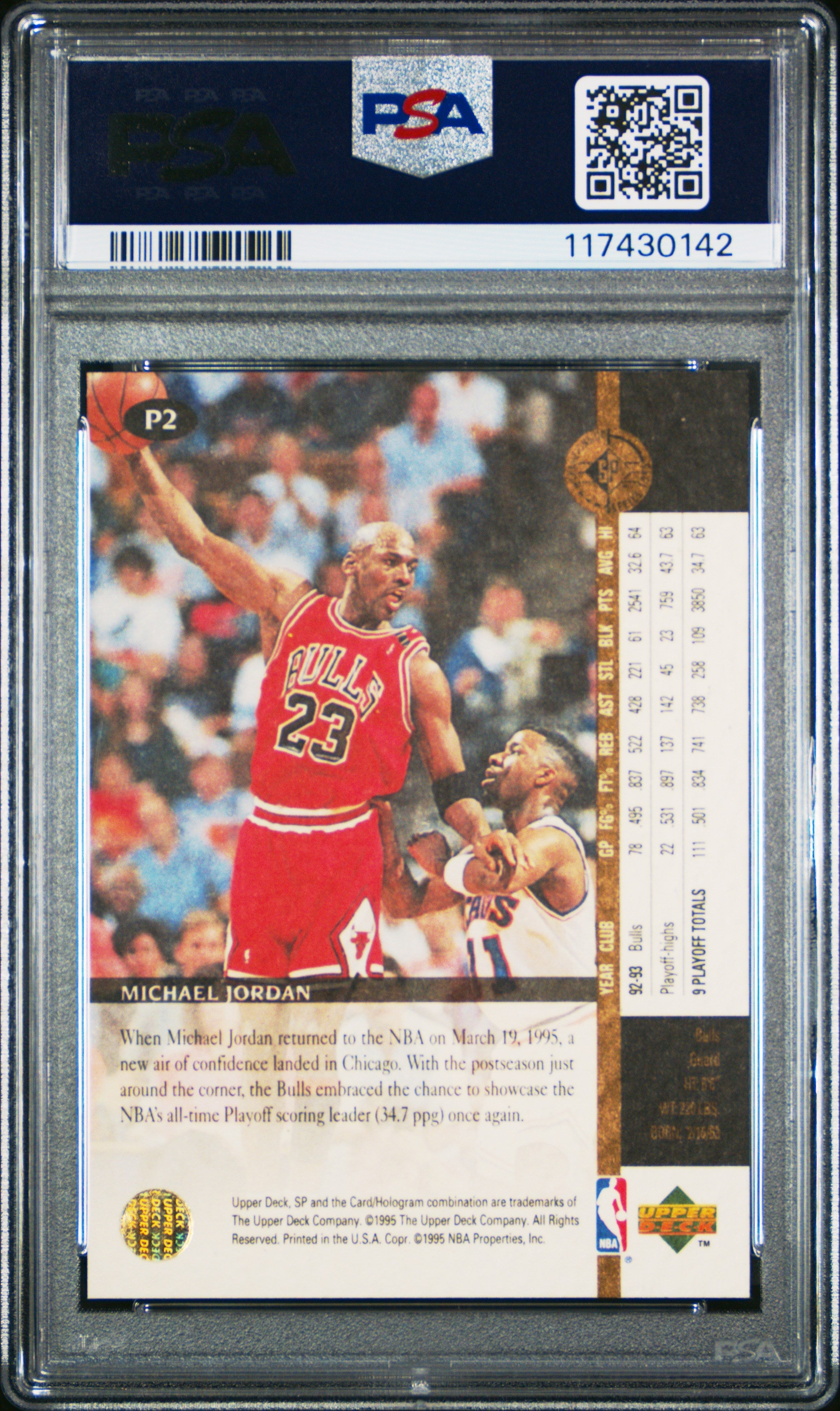 1994 SP Championship Playoff Heroes Michael Jordan PSA 10 GEM MINT Chicago Bulls - Graded Sports Cards