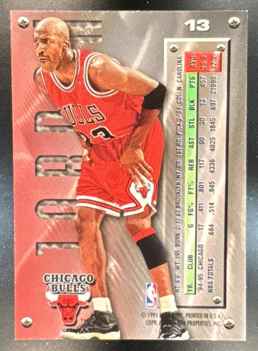 1995-96 Fleer Metal Michael Jordan #13 Chicago Bulls - Sports Cards