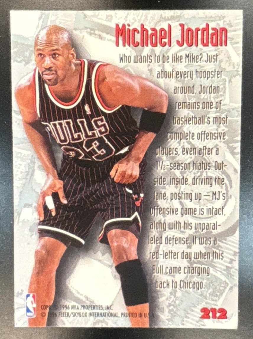 1995-96 Fleer Metal Michael Jordan #212 Chicago Bulls - Sports Cards