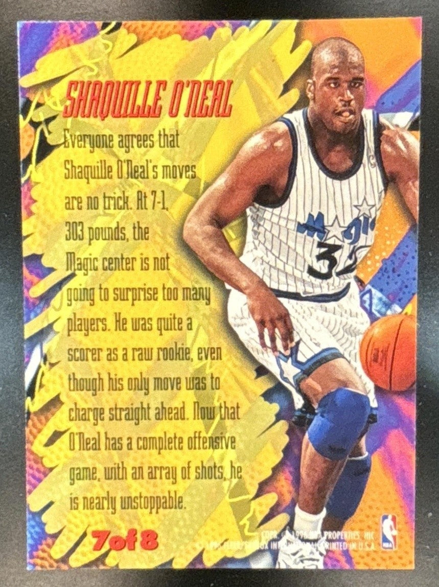 1995-96 Fleer Metal Shaquille O’Neal Scoring Magnets #7 Orlando Magic - Sports Cards