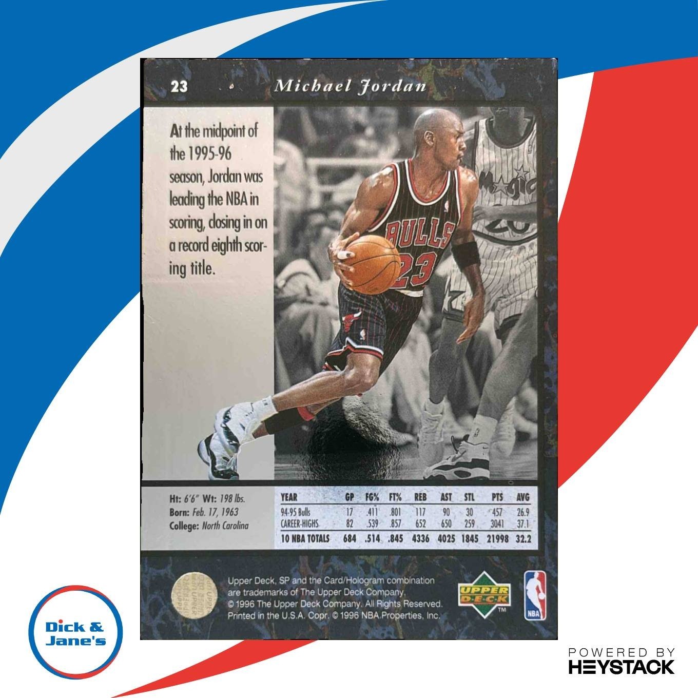 1995-96 SP Michael Jordan #23 Chicago Bulls - Sports Cards