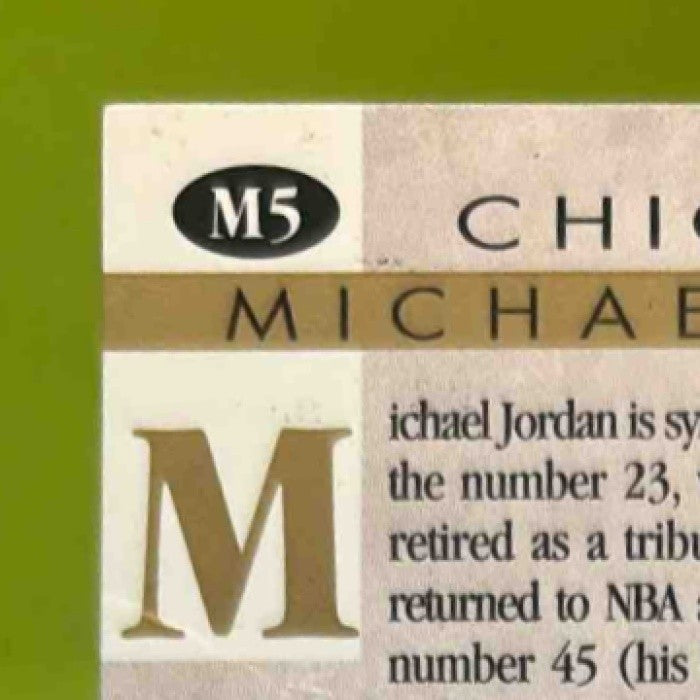 1995-96 Upper Deck Collector’s Choice Michael Jordan He’s Back #M5 Chicago Bulls - Sports Cards